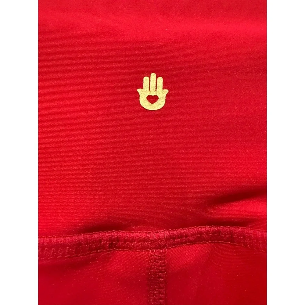 Spiritual Gangster‎ Red Multi Side Stripe Leggings Women’s Size Large